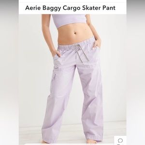 Violet Flurry Aerie Baggy Cargo Skater Pant